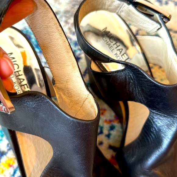 MICHAEL Michael Kors Josephine Leather Platform Wedge Sandal - Picture 9 of 11